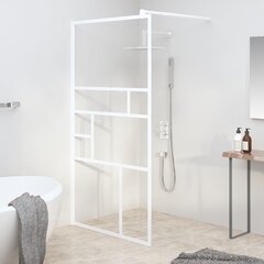 vidaXL Walk-in suihkuseinä 115x195 cm ESG-lasi valkoinen hinta ja tiedot | Suihkuseinät ja -ovet | hobbyhall.fi