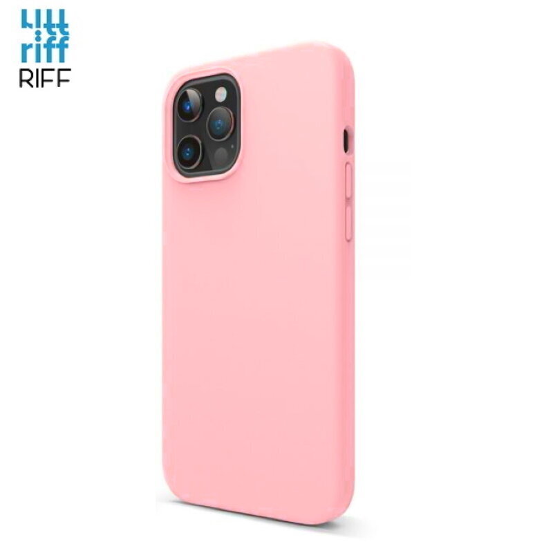 Riff silikonikotelo Apple iPhone 12 Pro Max Vaalea pinkki hinta ja tiedot | Puhelimen kuoret ja kotelot | hobbyhall.fi