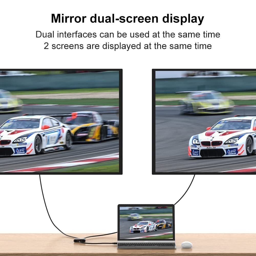 Riff Dual Display 4K HDM-sovitin hinta ja tiedot | Kaapelit ja adapterit | hobbyhall.fi