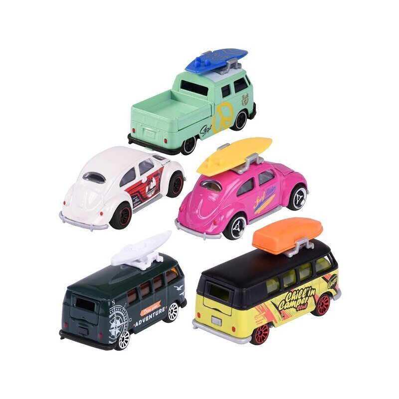 Autosarja Volkswagen Beetle, 5 kpl. hinta ja tiedot | Poikien lelut | hobbyhall.fi