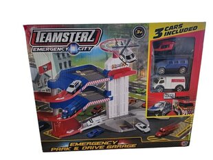 Teamsterz 3-kerroksinen autotalli + 3 autoa 1417612 hinta ja tiedot | Poikien lelut | hobbyhall.fi