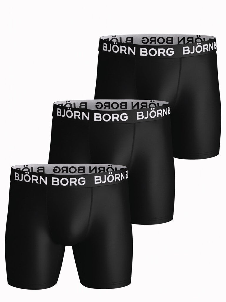 Björn Borg miesten shortsit 3 kpl, musta hinta ja tiedot | Miesten alushousut | hobbyhall.fi