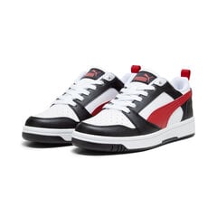 Puma Jalkineet Rebound V6 Lo Jr Black White Red 393833 04 393833 04/3.5 hinta ja tiedot | Miesten urheilu- ja vapaa-ajan kengät | hobbyhall.fi