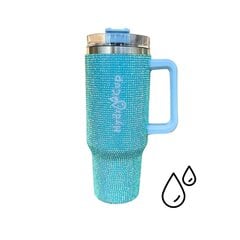 HydroCup termosmuki pillillä XL 1200ml, vaaleansininen kristalleilla hinta ja tiedot | Termoskannut ja termosmukit | hobbyhall.fi