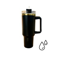 HydroCup termosmuki pillillä XL 1200ml, kultainen musta hinta ja tiedot | Termoskannut ja termosmukit | hobbyhall.fi