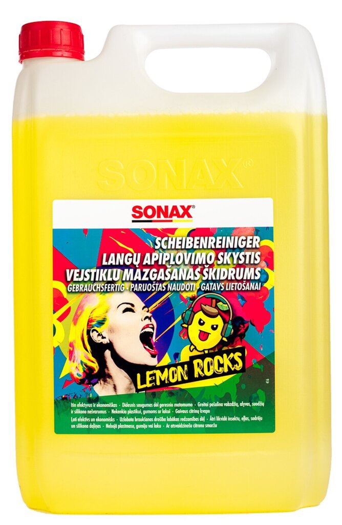 Vasarinis langų apiplovimo skystis Sonax Lemon Rocks, 4L hinta ja tiedot | Lasinpesunesteet ja jäähdytysnesteet | hobbyhall.fi