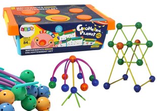 Geometrinen konstruktorisetti Lean Toys, 84 palaa hinta ja tiedot | LEGOT ja rakennuslelut | hobbyhall.fi