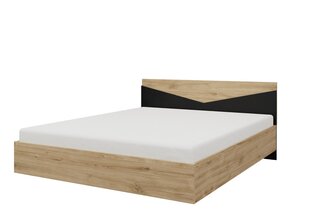 Lova ADRK Furniture Atson, 140x200 cm, ruskea/musta hinta ja tiedot | Sängyt | hobbyhall.fi