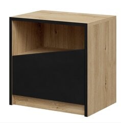 Yöpöytä ADRK Furniture Atson, ruskea/musta hinta ja tiedot | Yöpöydät | hobbyhall.fi