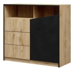 Lipasto ADRK Furniture Atson I, rusehtava/musta hinta ja tiedot | Lipastot | hobbyhall.fi