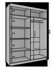 Kaappi ADRK Furniture Atson 150, musta/ruskea hinta ja tiedot | Kaapit | hobbyhall.fi