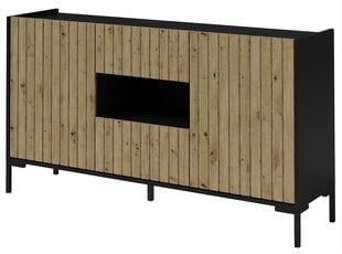 Komoda ADRK Furniture Larista, ruskea/musta hinta ja tiedot | Lipastot | hobbyhall.fi