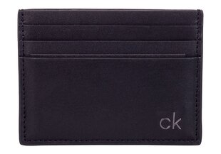 Miesten lompakko Calvin Klein SMOOTH CK CARDHOLDER, MUSTA K50K504298 001 35817 hinta ja tiedot | Miesten lompakot | hobbyhall.fi