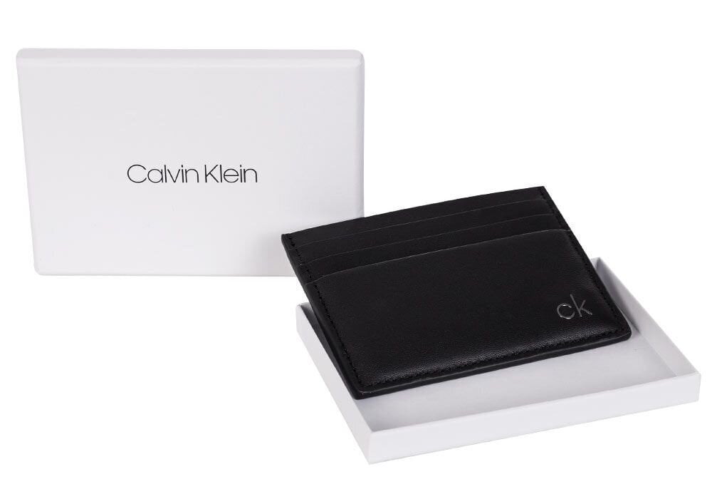 Miesten lompakko Calvin Klein SMOOTH CK CARDHOLDER, MUSTA K50K504298 001 35817 hinta ja tiedot | Miesten lompakot | hobbyhall.fi