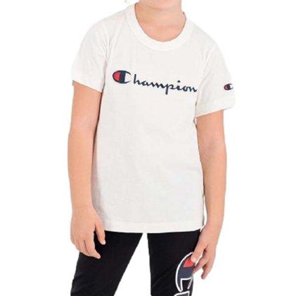 Crewneck t-paita champion rochester tyttö white 404336ww001 hinta ja tiedot | Tyttöjen paidat | hobbyhall.fi