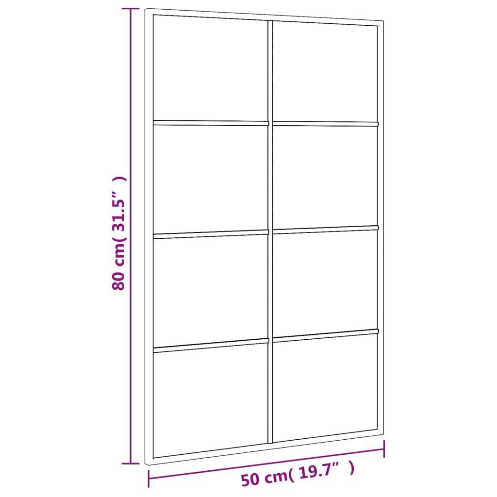 Peili vidaXL, 50x80 cm, musta hinta ja tiedot | Peilit | hobbyhall.fi