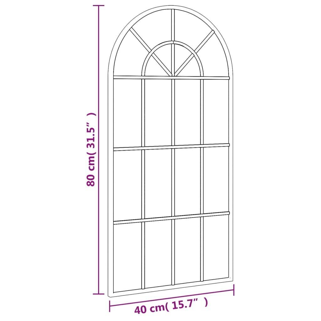 Peili vidaXL, 40x80 cm, musta hinta ja tiedot | Peilit | hobbyhall.fi