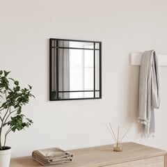 Peili vidaXL, 40x40 cm, musta hinta ja tiedot | Peilit | hobbyhall.fi