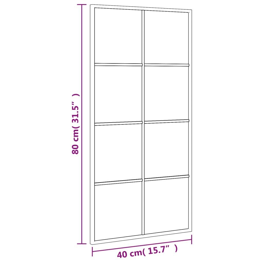 Peili vidaXL, 40x80 cm, musta hinta ja tiedot | Peilit | hobbyhall.fi