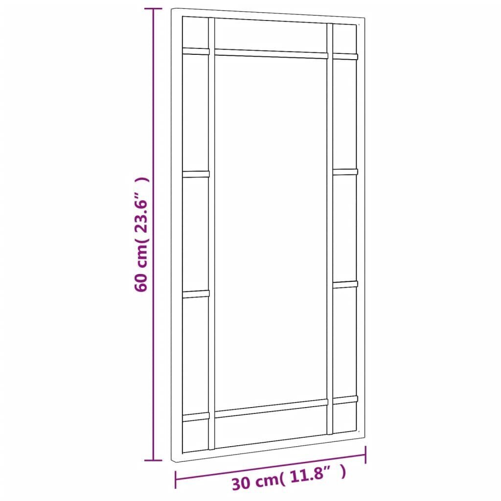 Peili vidaXL, 30x60 cm, musta hinta ja tiedot | Peilit | hobbyhall.fi