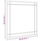 Peili vidaXL, 60x60 cm, musta hinta ja tiedot | Peilit | hobbyhall.fi