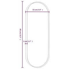 vidaXL Seinäpeili kulta 15x40 cm ovaali hinta ja tiedot | Peilit | hobbyhall.fi