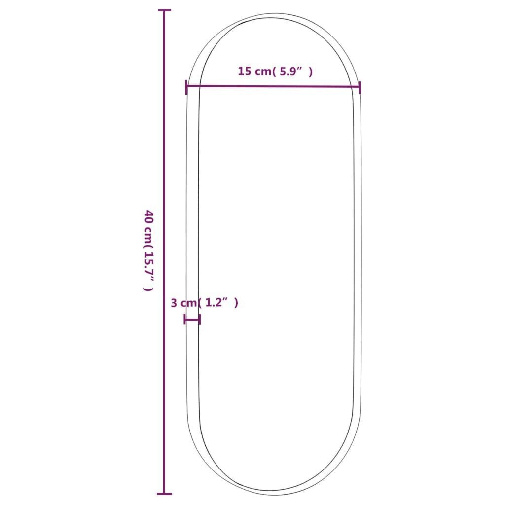 vidaXL Seinäpeili kulta 15x40 cm ovaali hinta ja tiedot | Peilit | hobbyhall.fi