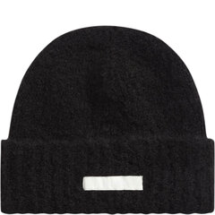 Hattu CALVIN KLEIN Satin Label Wool-Blend Beanie Ck Black K60K611161BAX hinta ja tiedot | Naisten päähineet | hobbyhall.fi