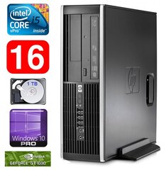 HP 8100 Elite SFF i5-650 16GB 1TB GT1030 2GB DVD WIN10Pro hinta ja tiedot | Pöytätietokoneet | hobbyhall.fi