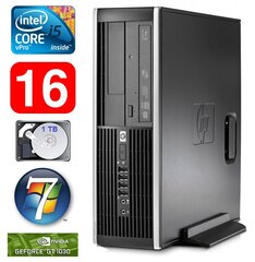HP 8100 Elite SFF i5-650 16GB 1TB GT1030 2GB DVD WIN7Pro hinta ja tiedot | Pöytätietokoneet | hobbyhall.fi