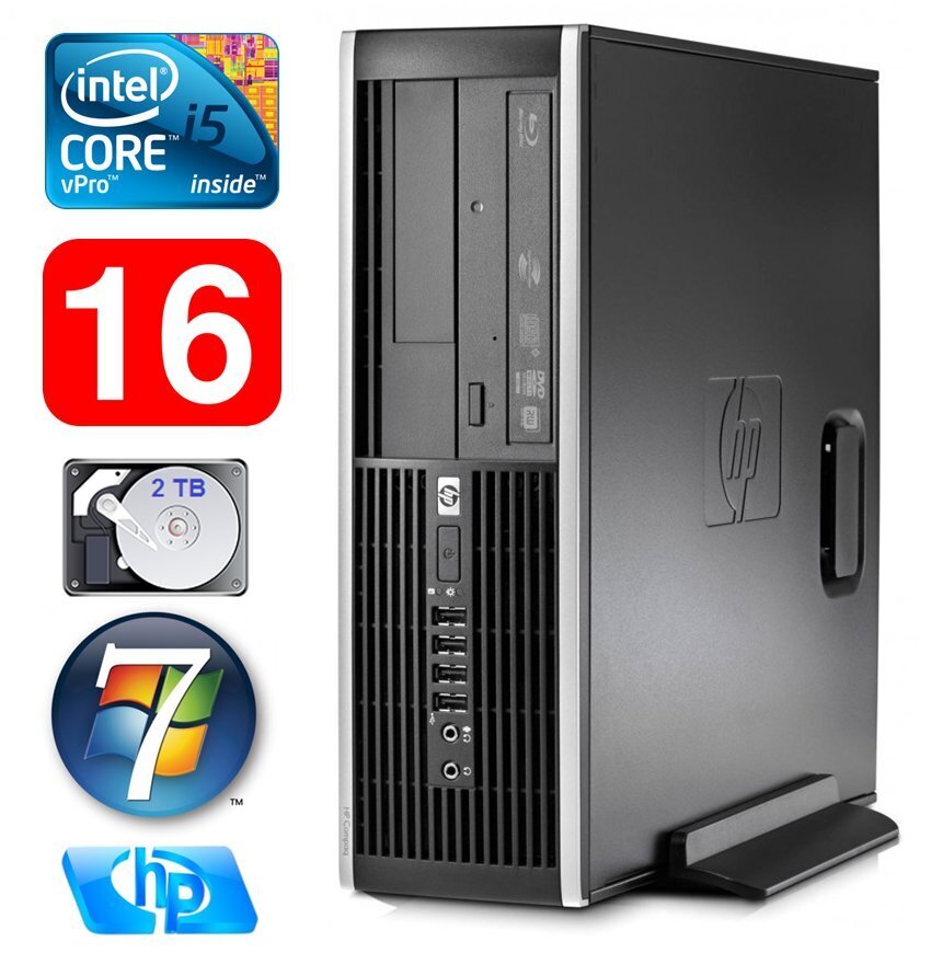 HP 8100 Elite SFF i5-650 16GB 2TB DVD WIN7Pro hinta ja tiedot | Pöytätietokoneet | hobbyhall.fi