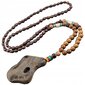 NEPAL BUDDHIST MALA Tiibetiläinen PAW HAND-MADE puinen kaulakoru EL81 hinta ja tiedot | Kaulakorut | hobbyhall.fi