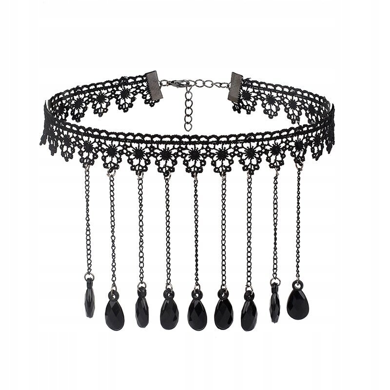 CHOKER Pitsi Kirjonta Musta Gothic PURSUIT CH01 CH01 hinta ja tiedot | Kaulakorut | hobbyhall.fi