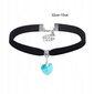 CHOKER CLASSIC HANDSHIFT WITH CIRCLE HEART riipus Gothic Punainen CH16 hinta ja tiedot | Kaulakorut | hobbyhall.fi