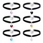 CHOKER CLASSIC HANDSHIFT WITH CIRCLE HEART riipus Gothic Punainen CH16 hinta ja tiedot | Kaulakorut | hobbyhall.fi