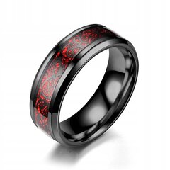 Hääsormukset GOTHIC STEL 316L r.28 O40-GOTH-RED-28 hinta ja tiedot | Sormukset | hobbyhall.fi