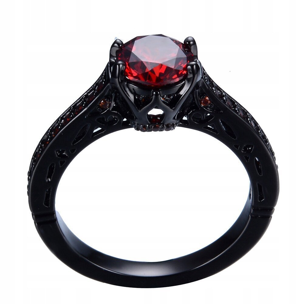 GOTHIC 316L BRANCH RING r.17 O39-RED-BLACK-02-17 hinta ja tiedot | Sormukset | hobbyhall.fi