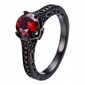 GOTHIC 316L BRANCH RING r.17 O39-RED-BLACK-02-17 hinta ja tiedot | Sormukset | hobbyhall.fi