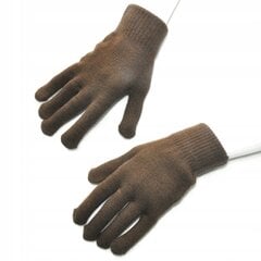 Akryyli HANDS Warm Touch 20cm ruskea R01 R01-BROWN hinta ja tiedot | Naisten käsineet | hobbyhall.fi