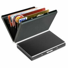 CARD ETUI Metal kortti lompakko RFID CARD HOLDER Musta EL54 hinta ja tiedot | Naisten käsilaukut | hobbyhall.fi