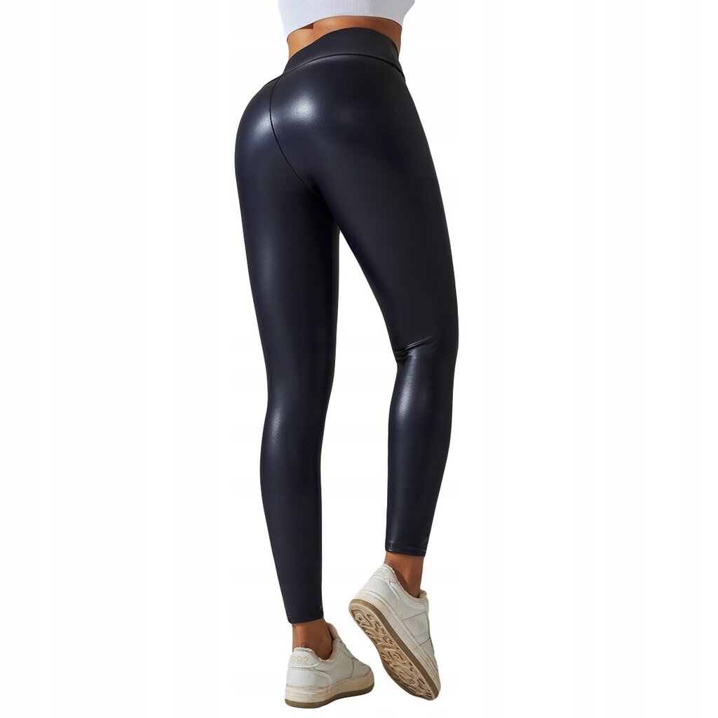 Korkeavyötäröiset leggingsit MODELLING ECO SKIN Elastinen PUSHUP MUSTA XL S29_XL hinta ja tiedot | Naisten urheiluvaatteet | hobbyhall.fi