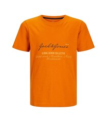 Jack & Jones lasten T-paita 12258157*01, oranssi/marmel 5715606058557 hinta ja tiedot | Poikien paidat | hobbyhall.fi