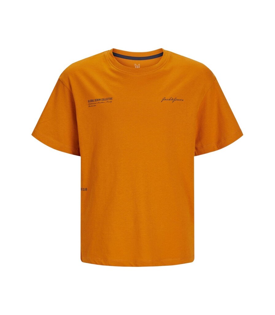 Jack & Jones lasten T-paita 12258160*02, oranssi/marmel 5715606050759 hinta ja tiedot | Poikien paidat | hobbyhall.fi