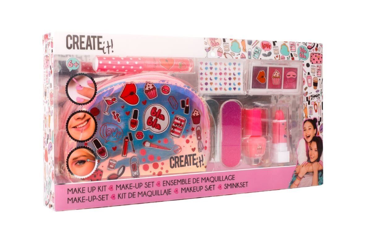 Create it! meikkisetti meikkipussilla hinta ja tiedot | Lasten ja äitiysajan kosmetiikka | hobbyhall.fi