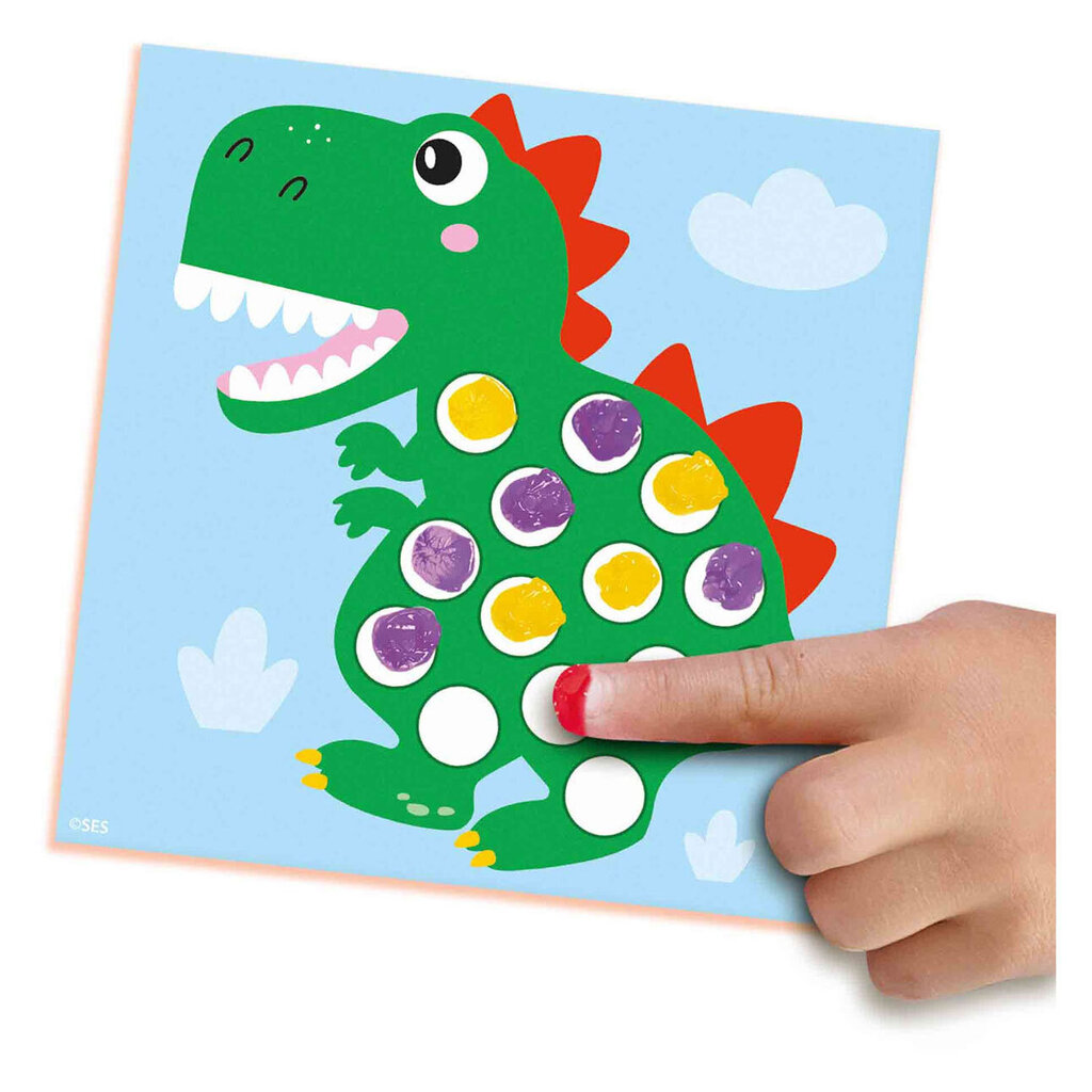 SES Finger Painting Dinosaurs 14442 44425 hinta ja tiedot | Taide- ja askartelutarvikkeet | hobbyhall.fi