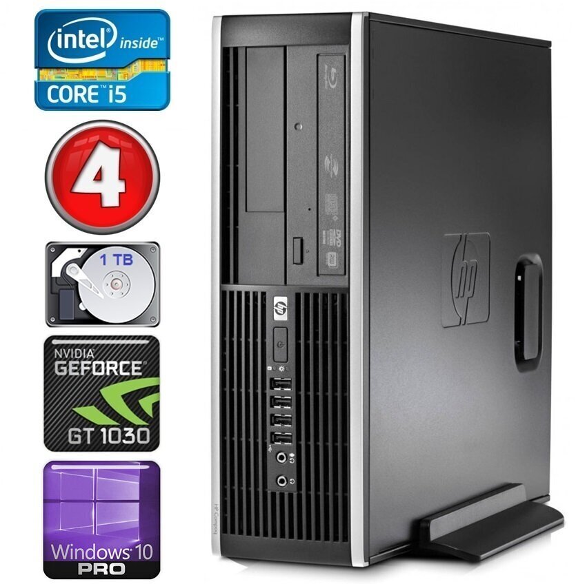 HP 8100 Elite SFF i5-750 4GB 1TB GT1030 2GB DVD WIN10Pro hinta ja tiedot | Pöytätietokoneet | hobbyhall.fi