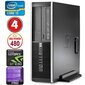 HP 8100 Elite SFF i5-750 4GB 480SSD GT1030 2GB DVD WIN10Pro hinta ja tiedot | Pöytätietokoneet | hobbyhall.fi