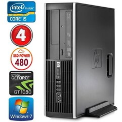 HP 8100 Elite SFF i5-750 4GB 480SSD GT1030 2GB DVD WIN7Pro hinta ja tiedot | Pöytätietokoneet | hobbyhall.fi