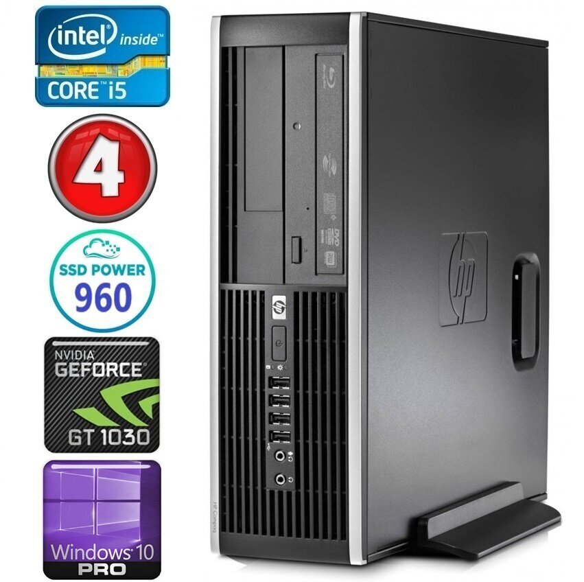 HP 8100 Elite SFF i5-750 4GB 960SSD GT1030 2GB DVD WIN10Pro hinta ja tiedot | Pöytätietokoneet | hobbyhall.fi