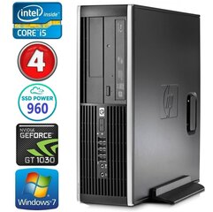 HP 8100 Elite SFF i5-750 4GB 960SSD GT1030 2GB DVD WIN7Pro hinta ja tiedot | Pöytätietokoneet | hobbyhall.fi